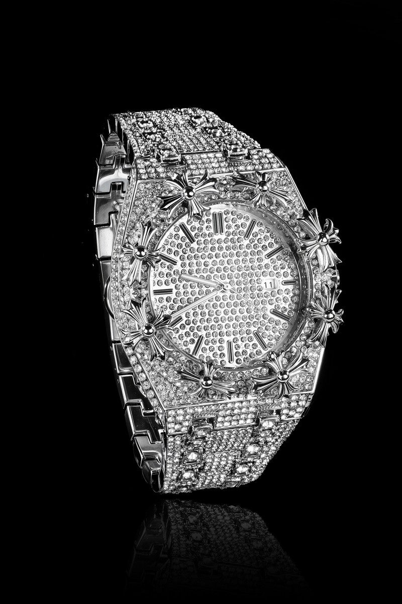 Iced Cross Fleur Quartz Watch