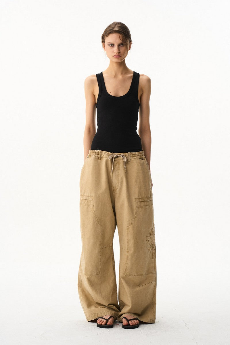 Washed Workwear Baggy Pants