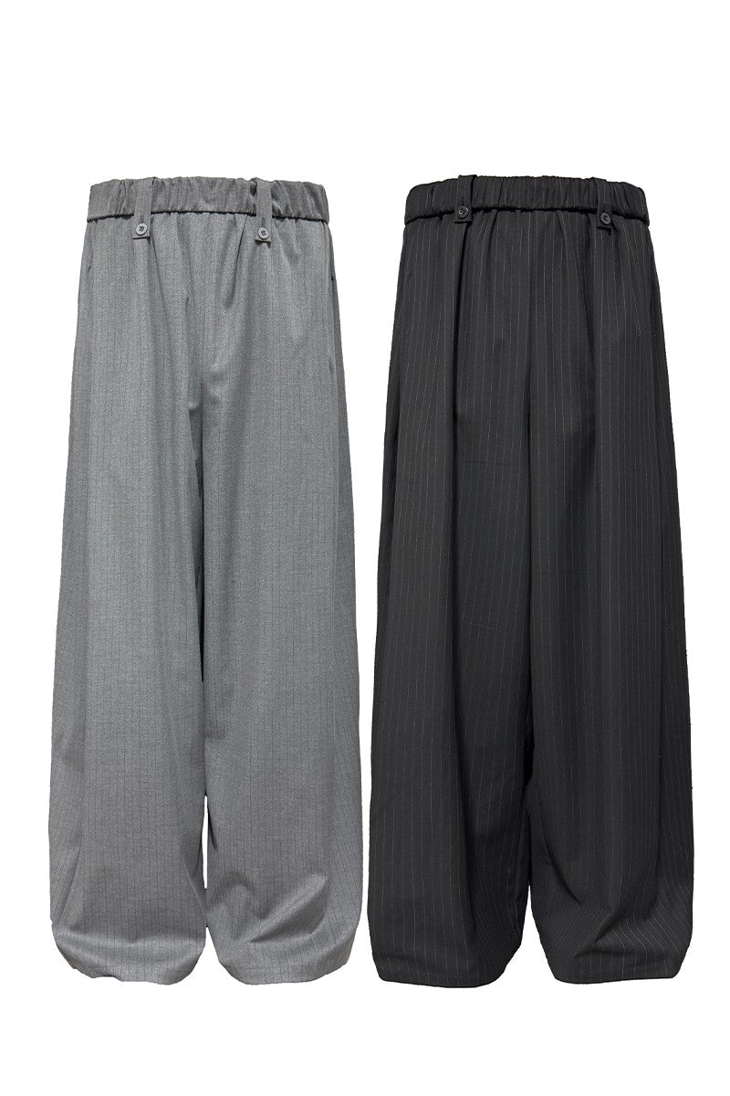 Striped Pleated Waist Pants