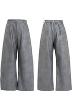 Waxed Biker Relaxed Leather Pants