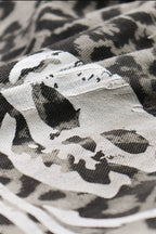 Leopard Cargo Hem Shorts