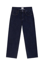 Raw Washed Straight Leg Jeans