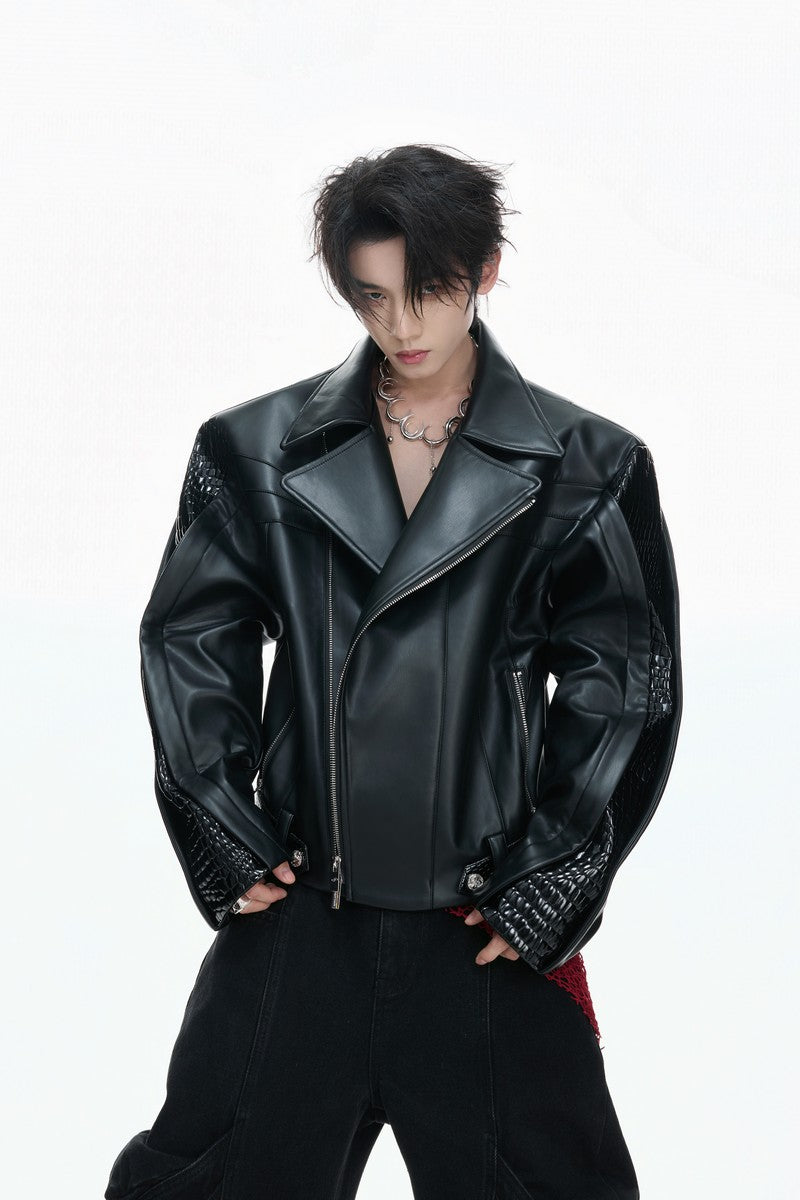 Metal Zip Short Biker Jacket - PeopleStyle – Copping Zone