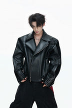 Crocodile Pattern Moto Jacket