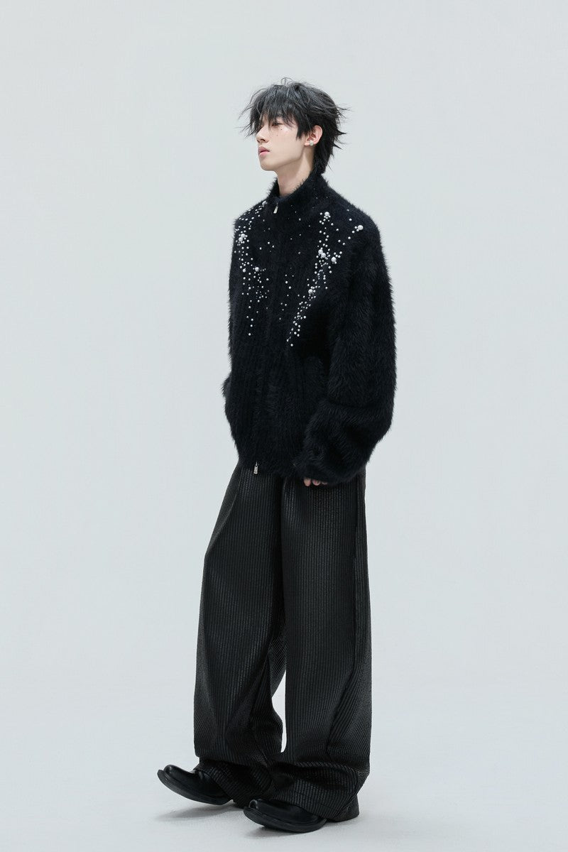 Pearl Fleece Knit Cardigan