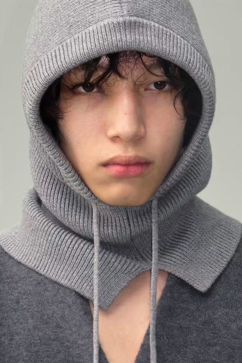 Drawstring Fleece Balaclava Hat