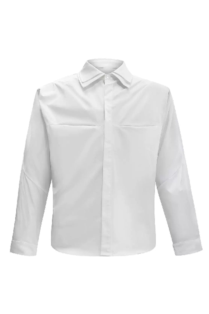 Layered Collar Deconstructed Shirt