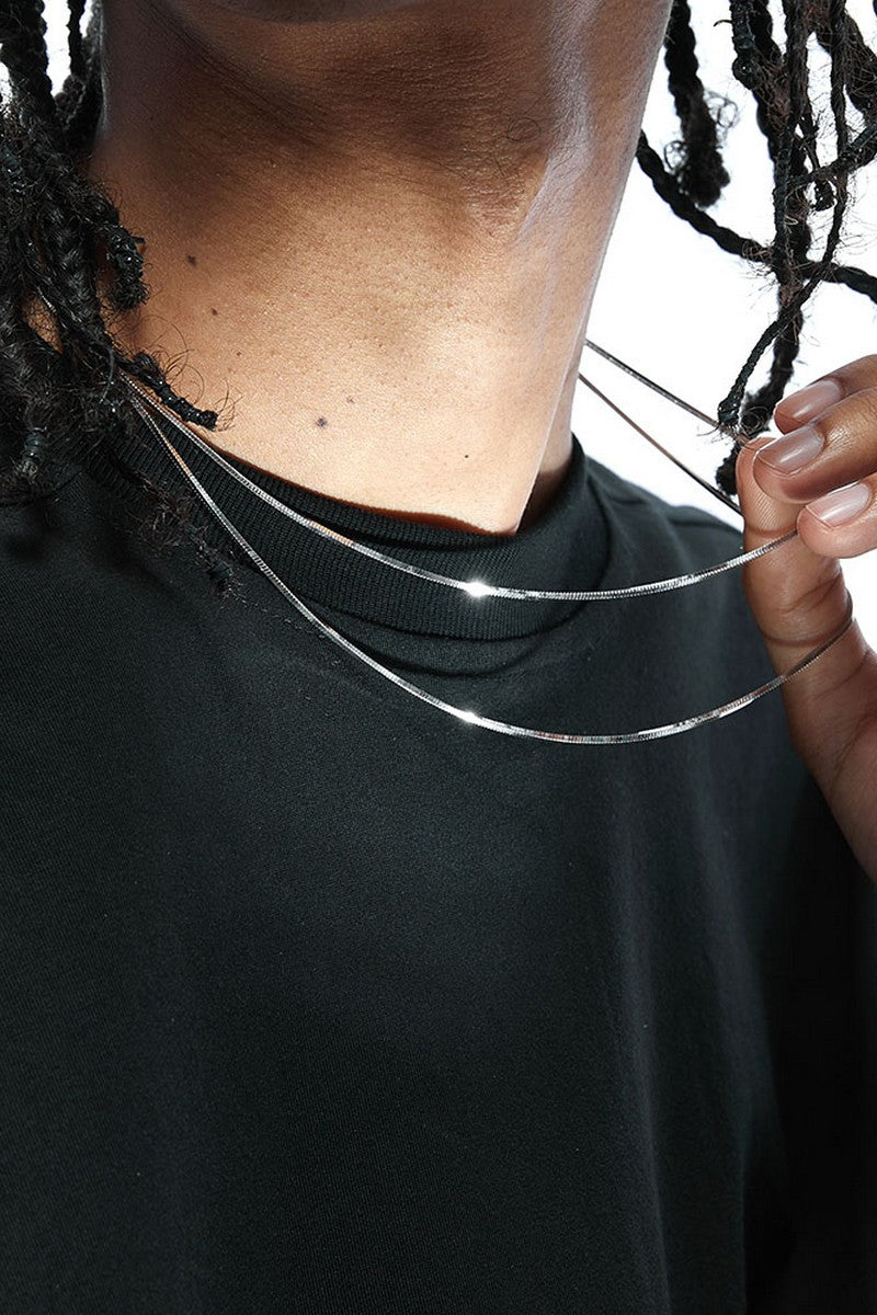 Platinum Snake Chain Necklace