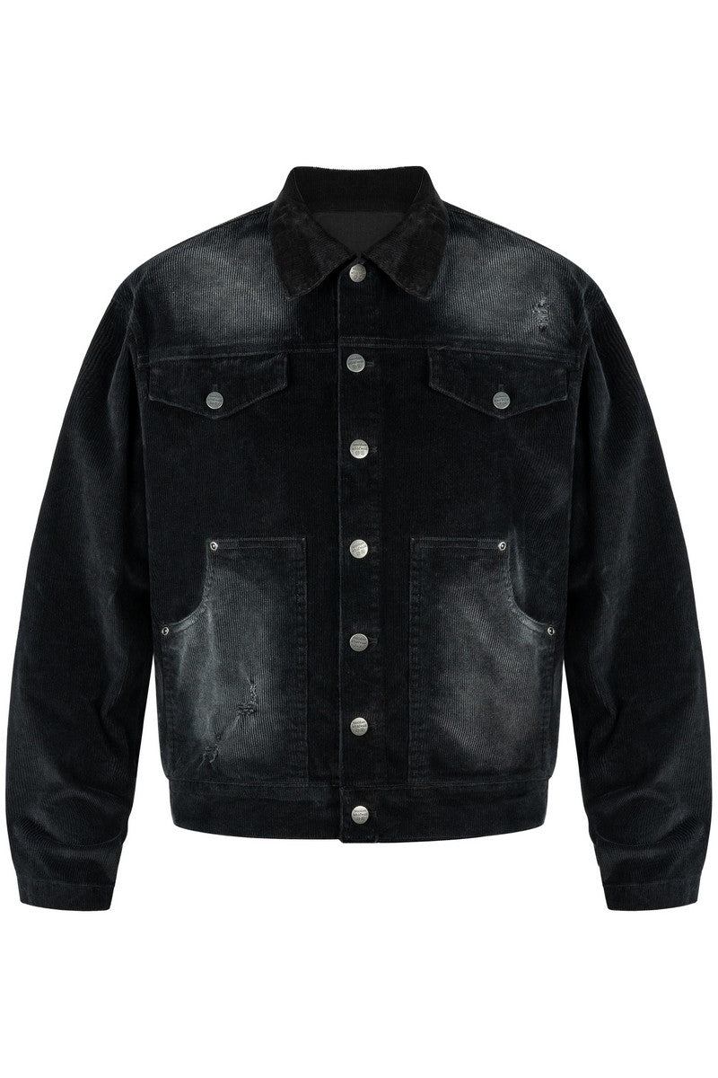 Distressed Corduroy Work Jacket