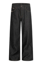 Raw Black Straight Jeans