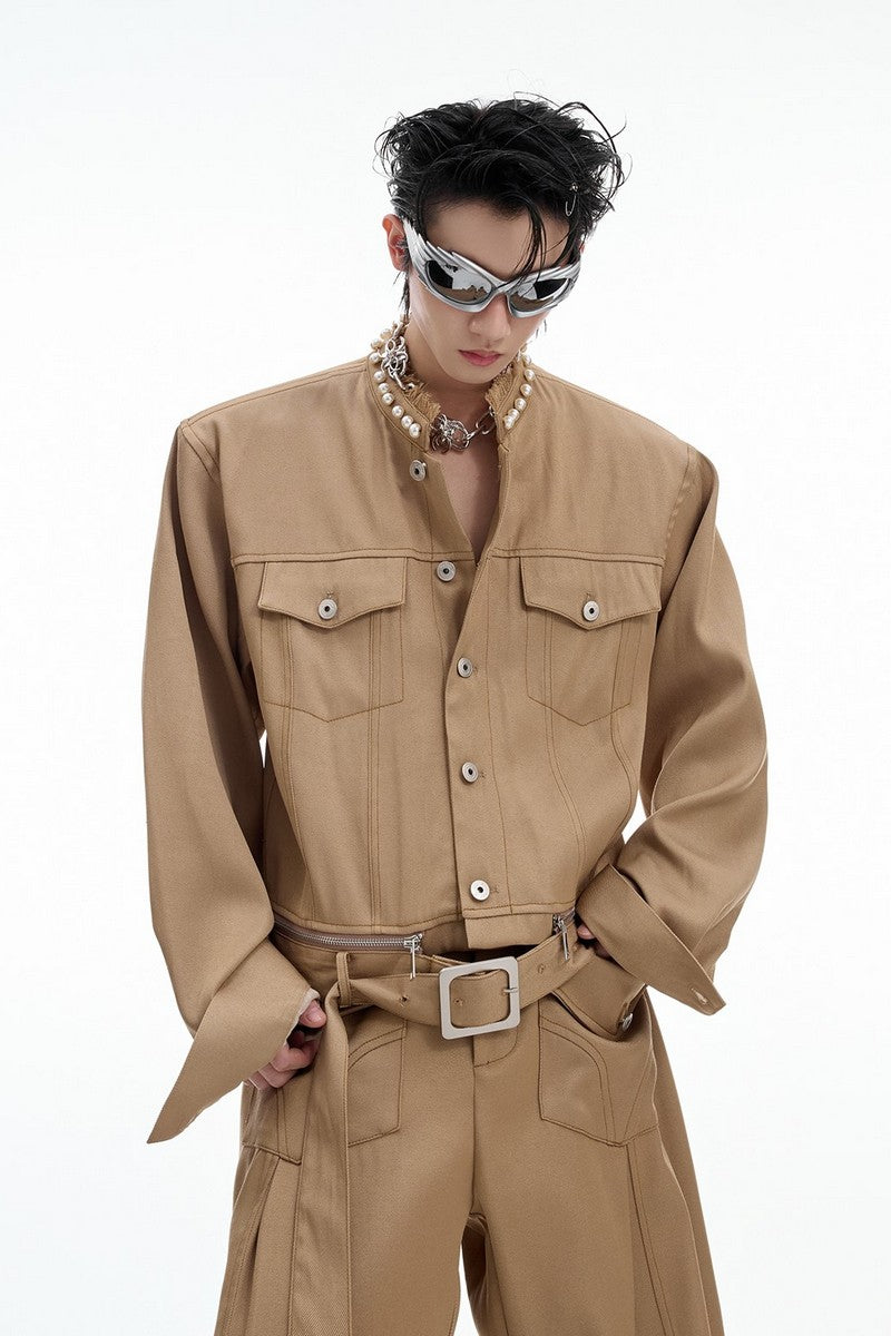 Pearl Trim Cropped Jacket