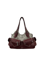 Denim Patchwork Underarm Bag