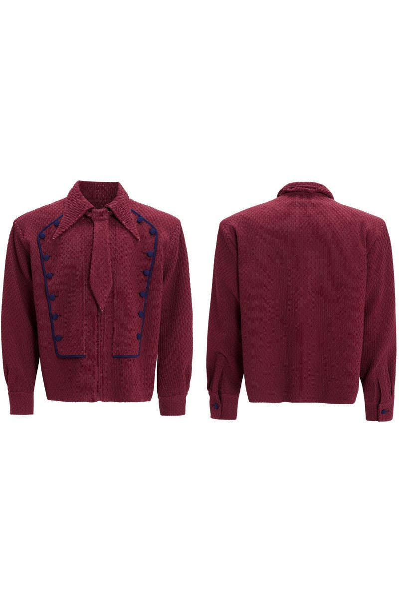 Double Breasted Woven Shirt Jacket