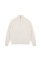 Cable Knit Half Zip Sweater