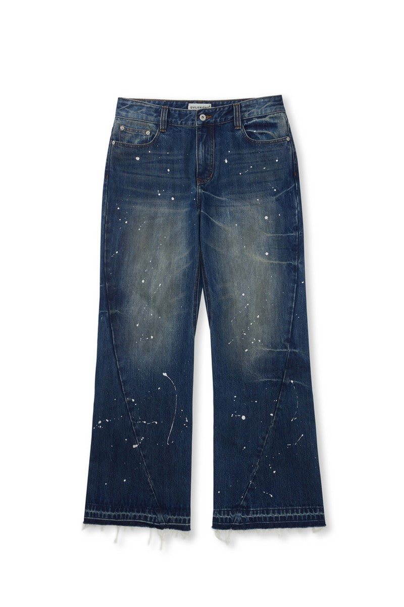 Paint Splatter Flare Jeans