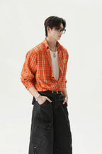 Retro Plaid Short Sleeve Shirt