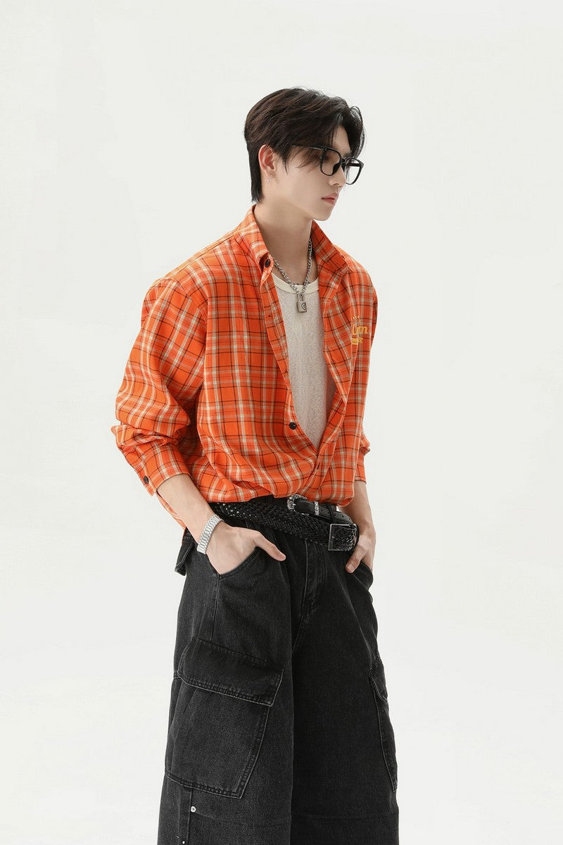 Retro Plaid Short Sleeve Shirt