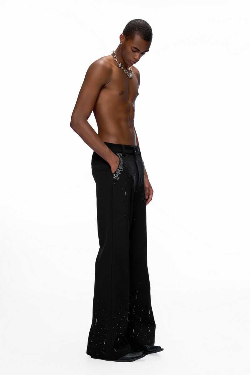 Rhinestone Flare Dress Pants