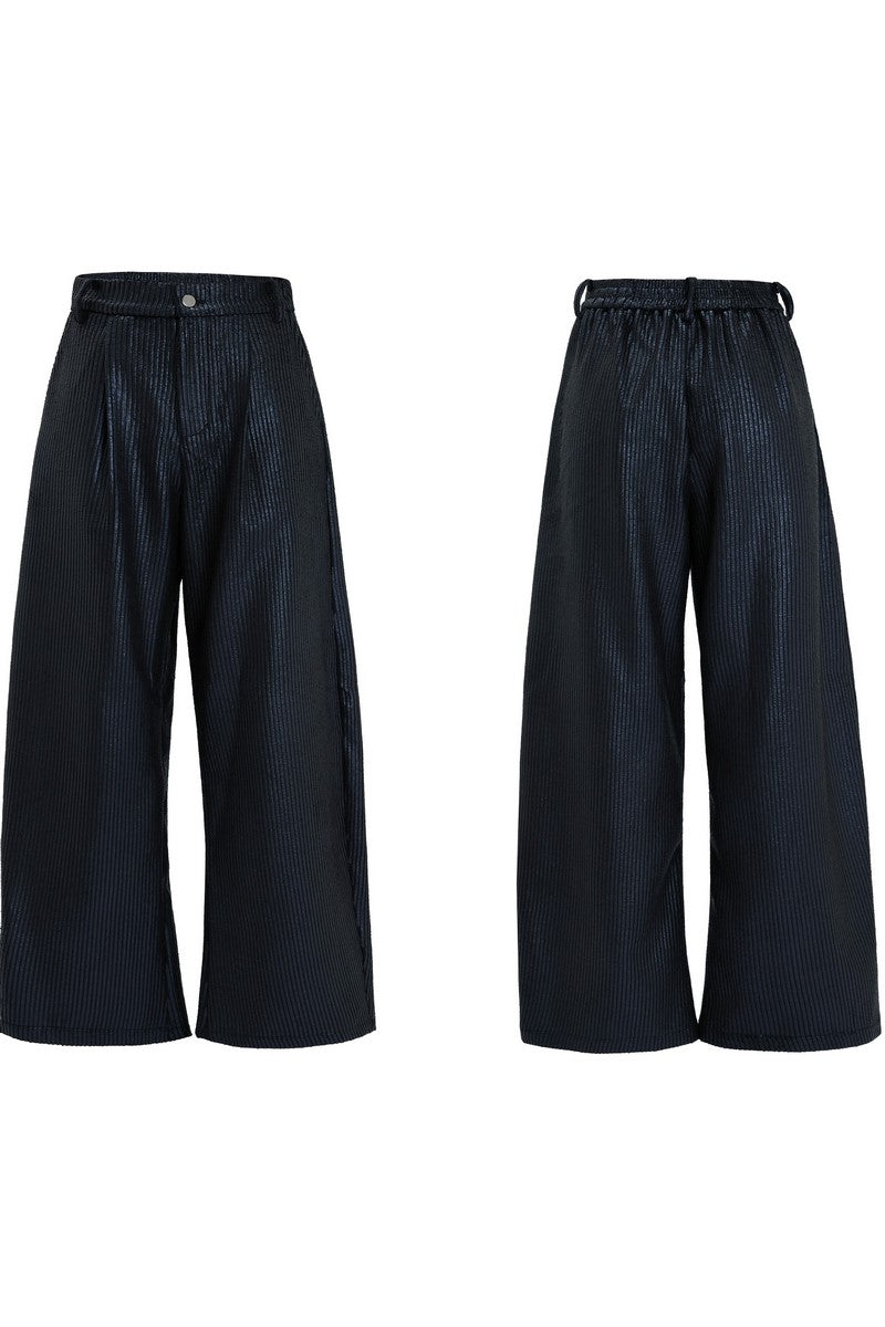 Waxed Biker Relaxed Leather Pants