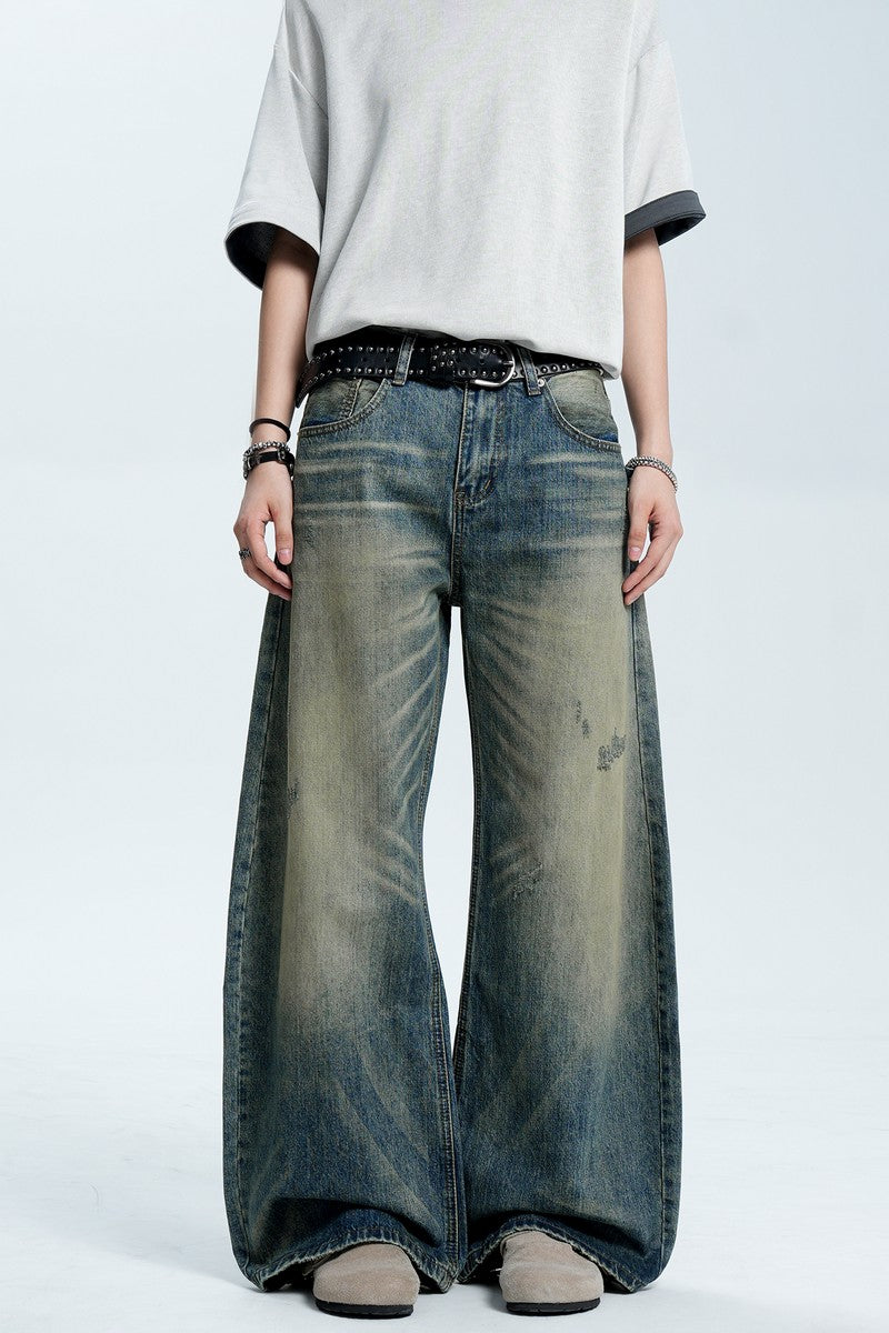 Ripped Washed Vintage Jeans