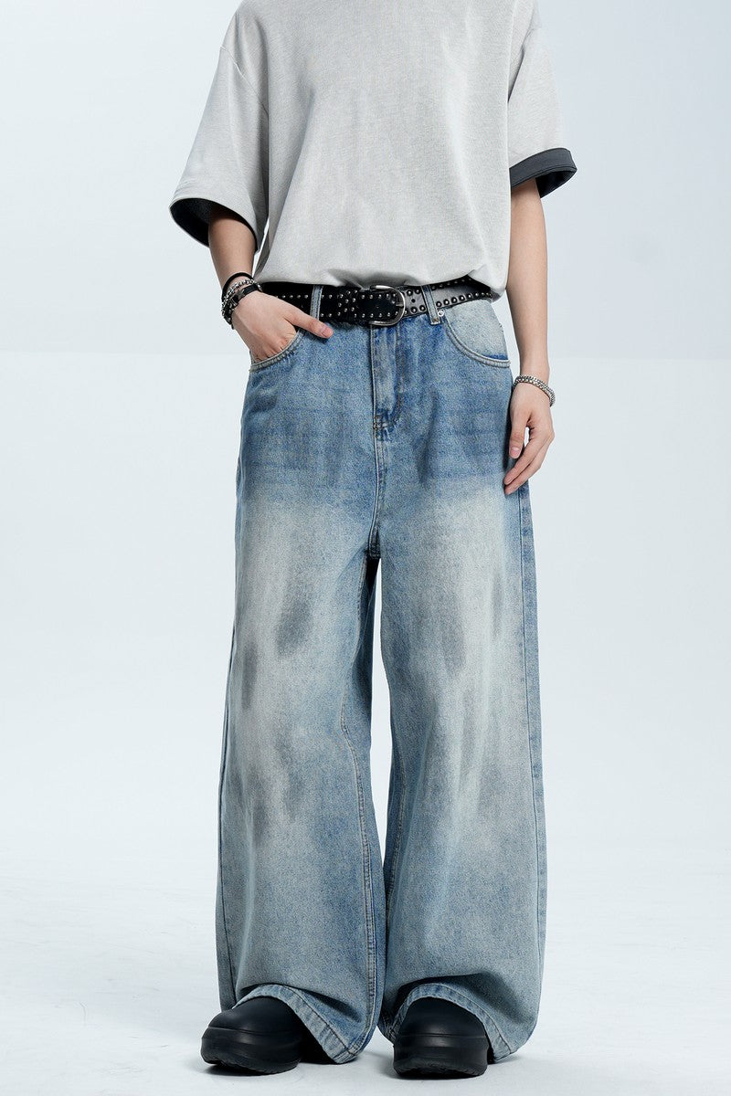 Stained Vintage Straight Jeans