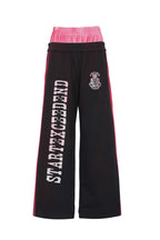 Distressed Striped Double Waist Trackpants