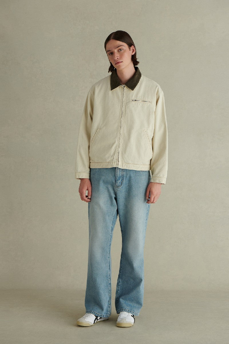 ARMEN LINEN / COTTON (OVERDYE) AUTHENTIC WORK JACKET - toritoRu