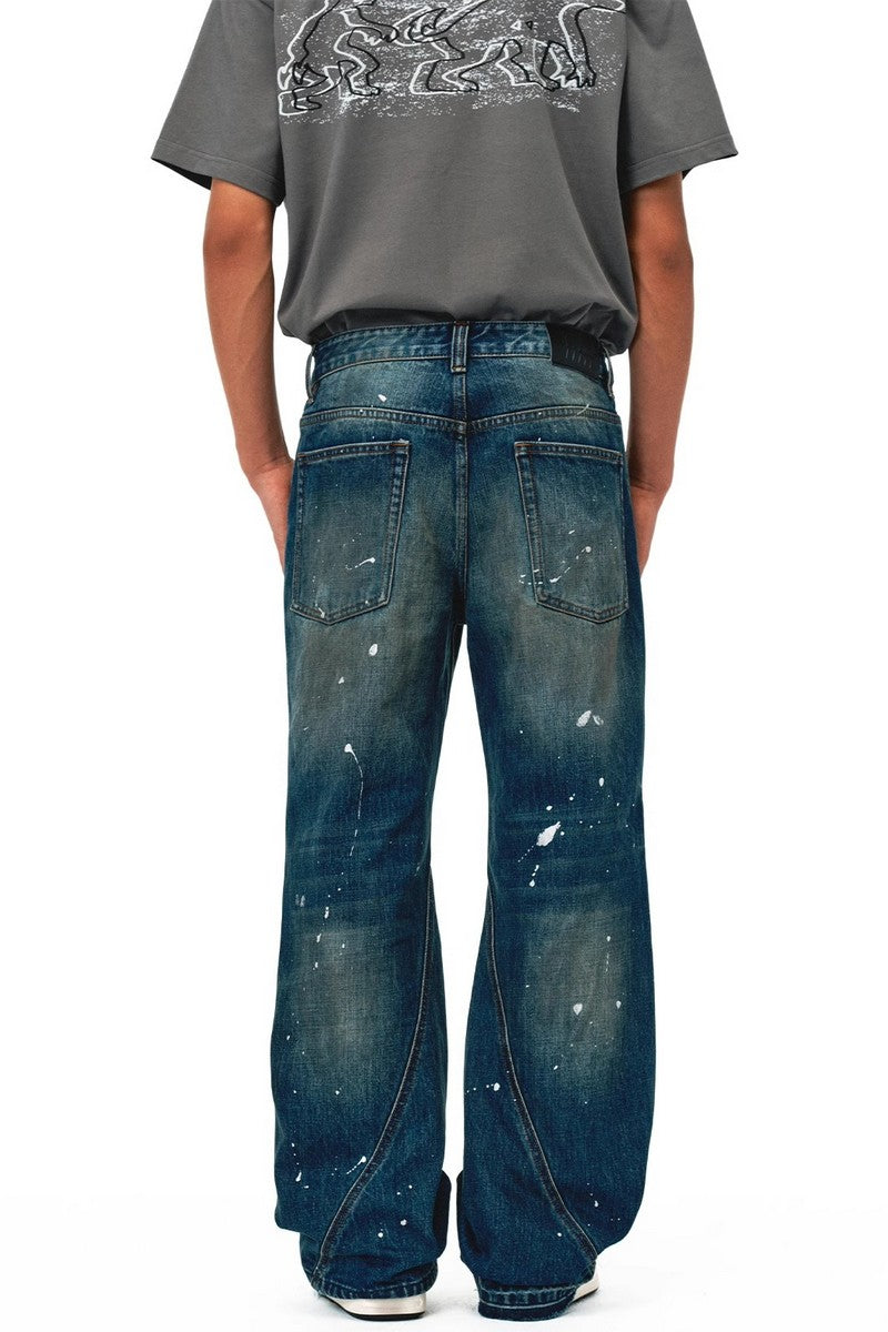 Paint Splatter Flare Jeans