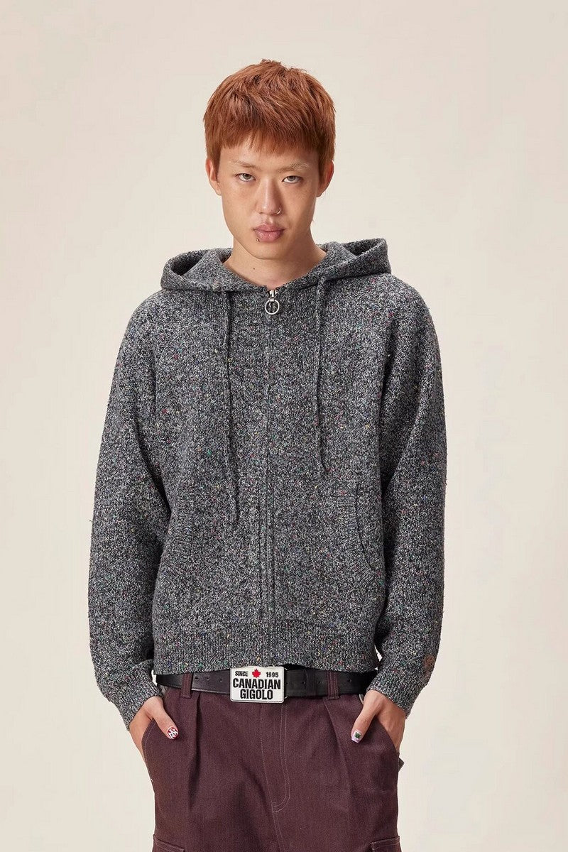 Knit Zip Up Hoodie
