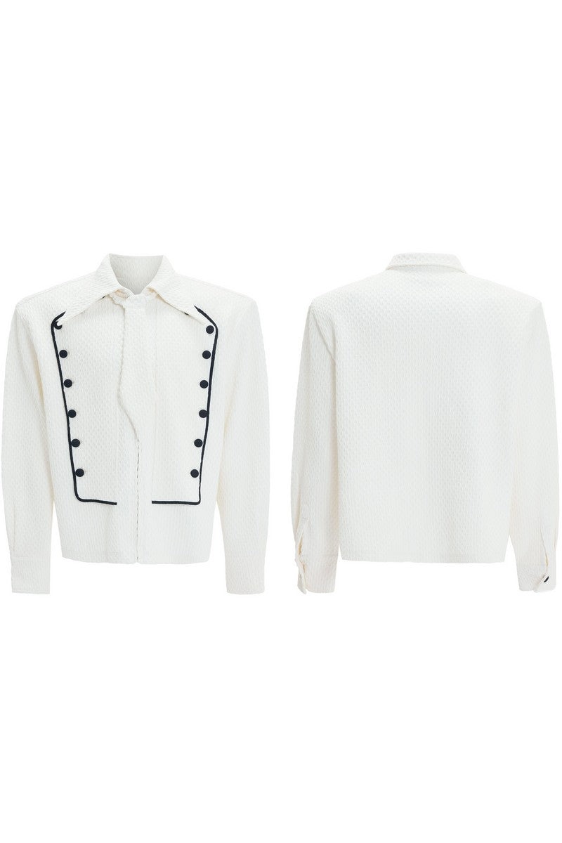 Double Breasted Woven Shirt Jacket