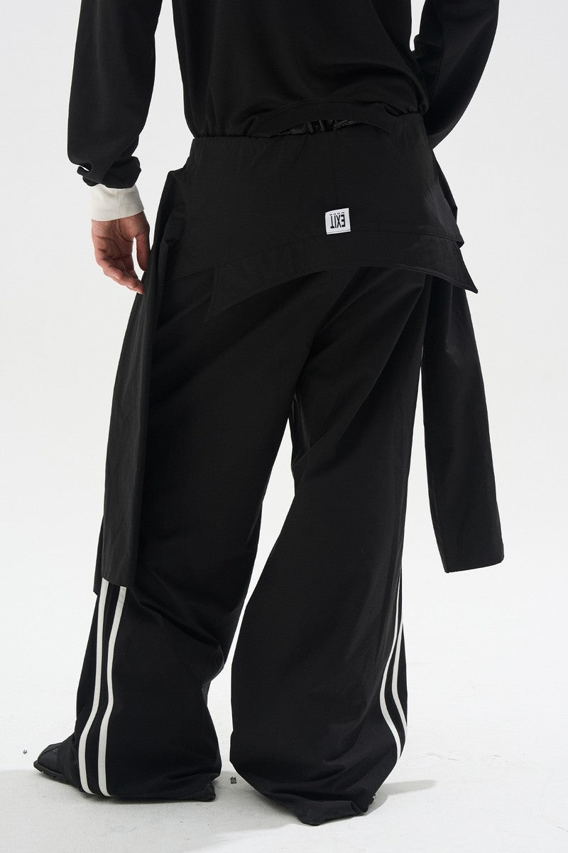 Pleated Utility Track Pants
