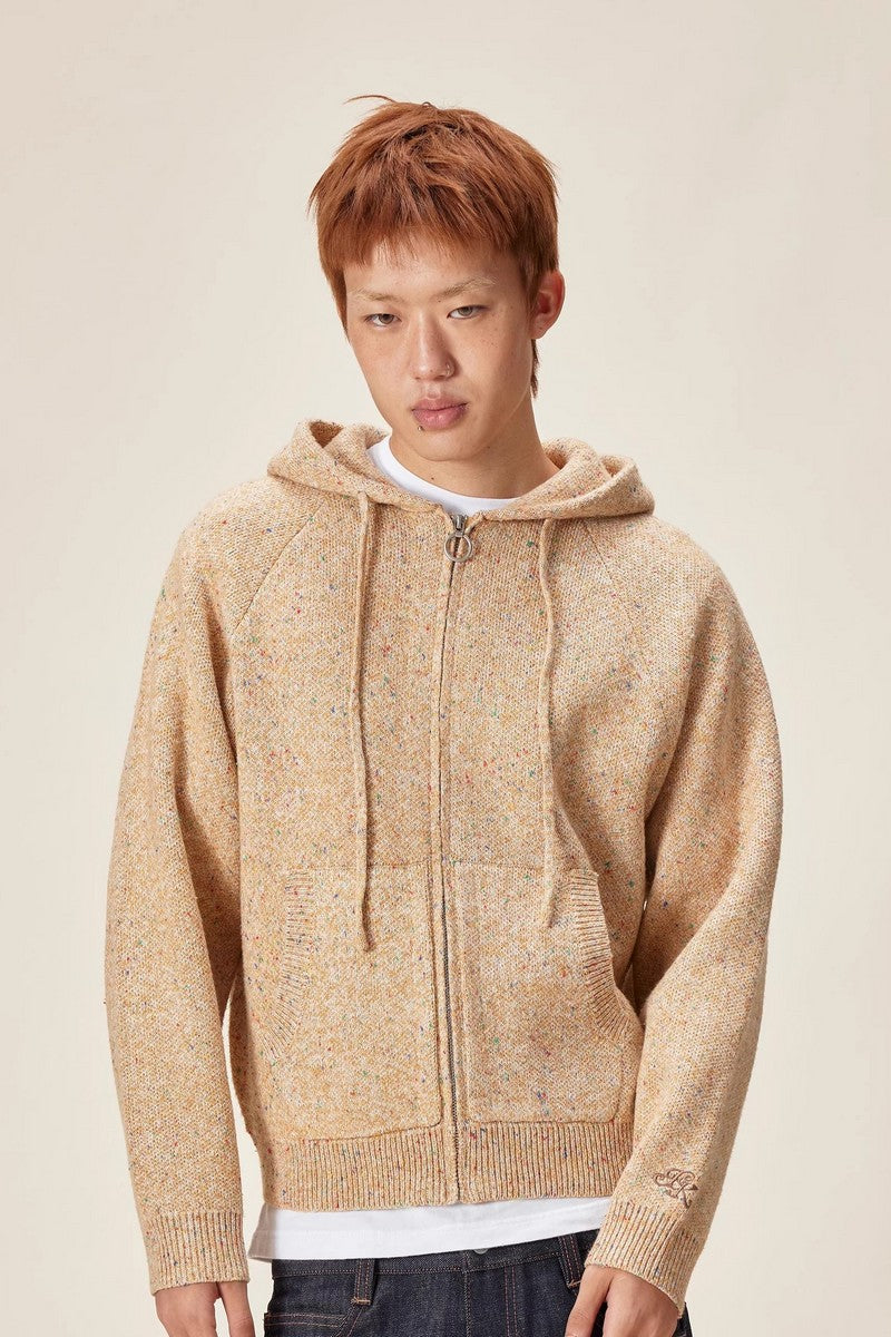 Knit Zip Up Hoodie