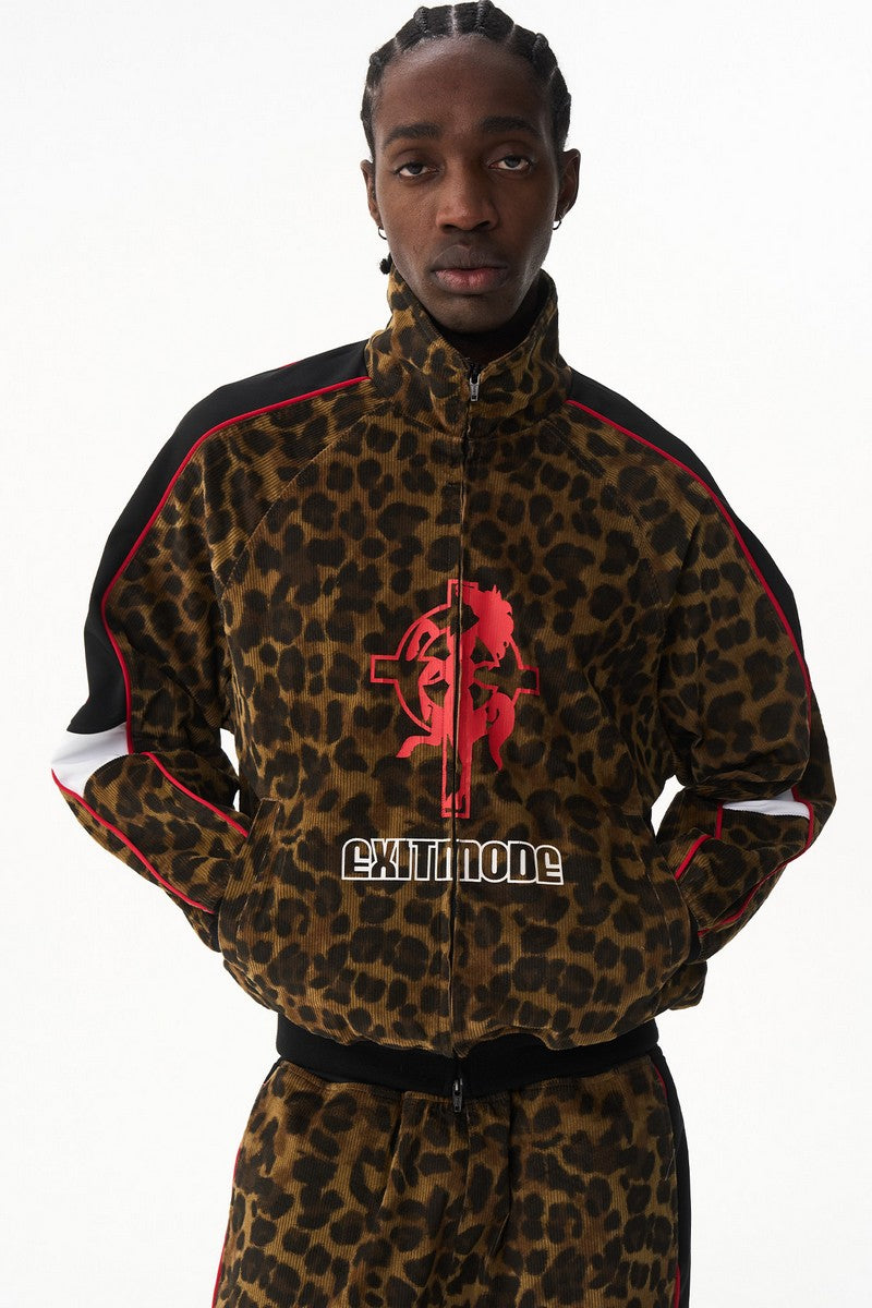 Leopard Print Relaxed Fit Jacket