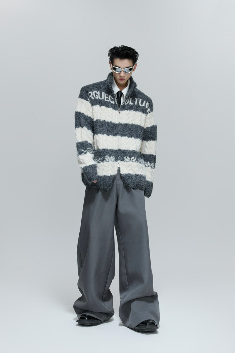 Colorblock Chunky Knit Cardigan