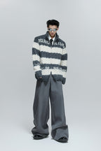 Colorblock Chunky Knit Cardigan