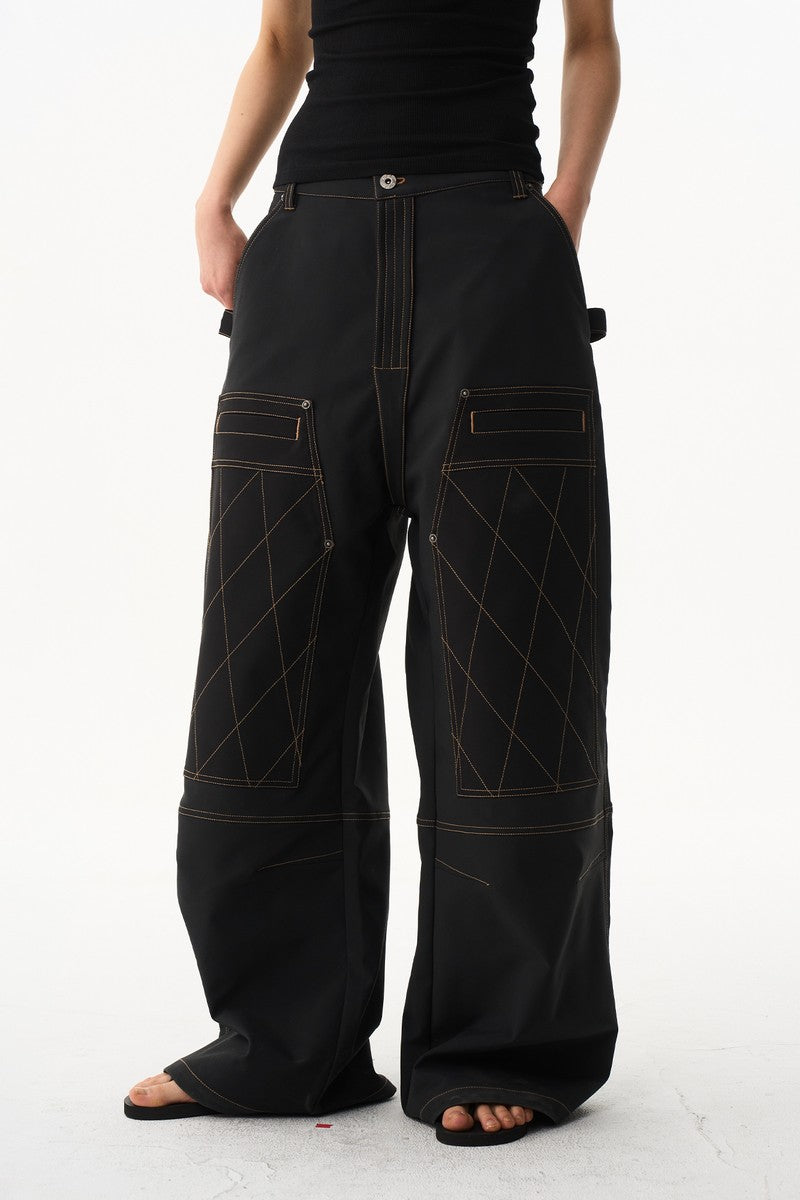 Contrast Stitch Logger Pants