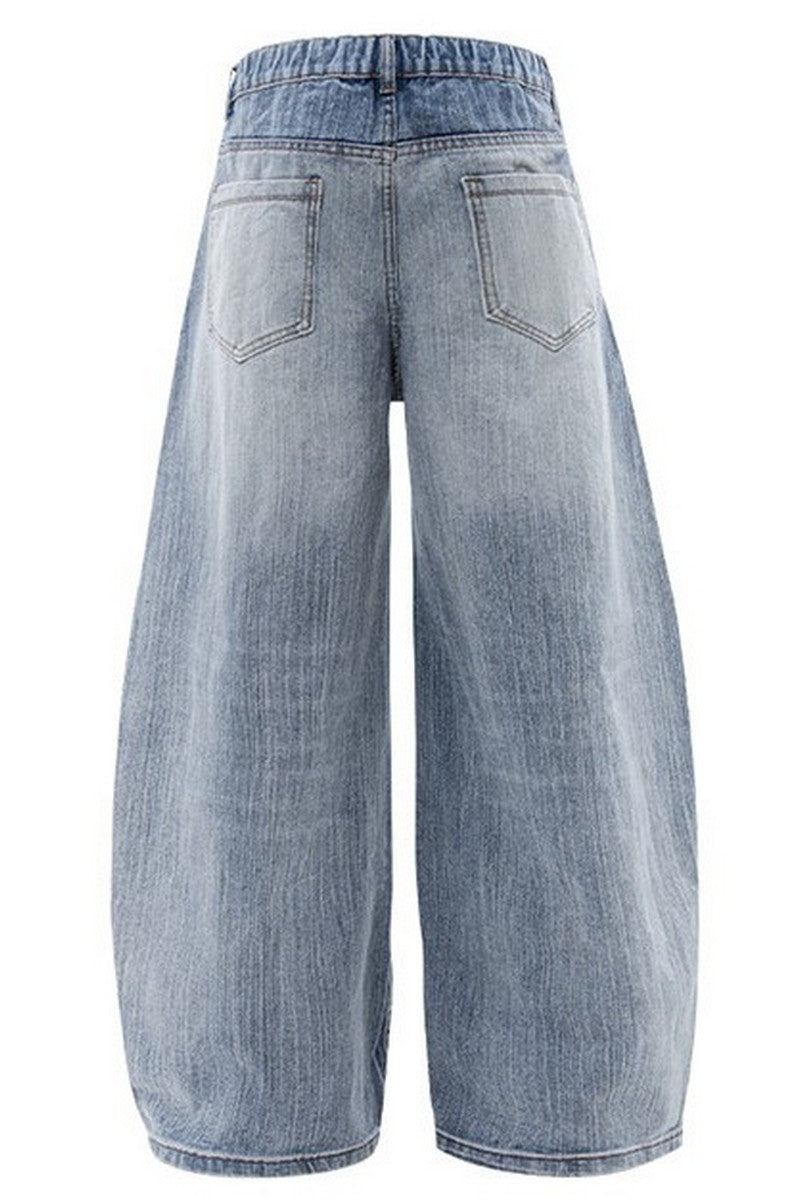 Blade Cut Cleanfit Baggy Jeans