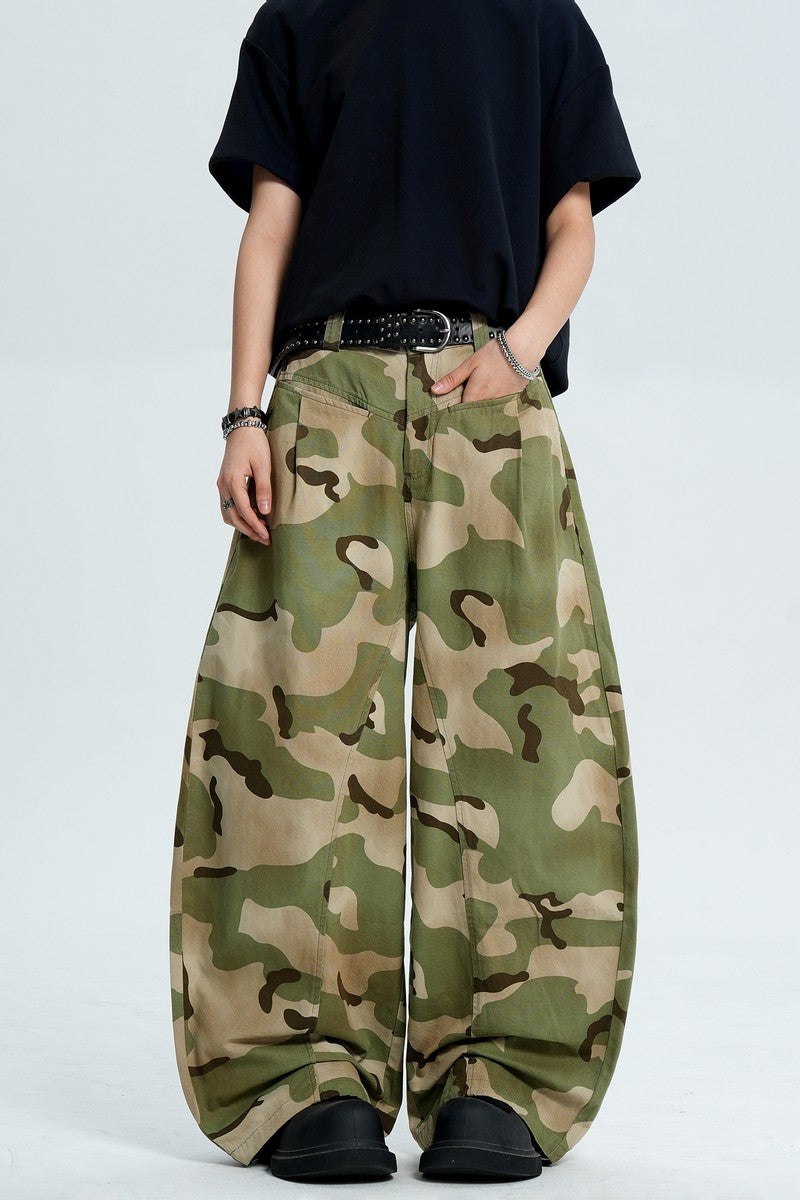 Camo Pleated Blade Pants