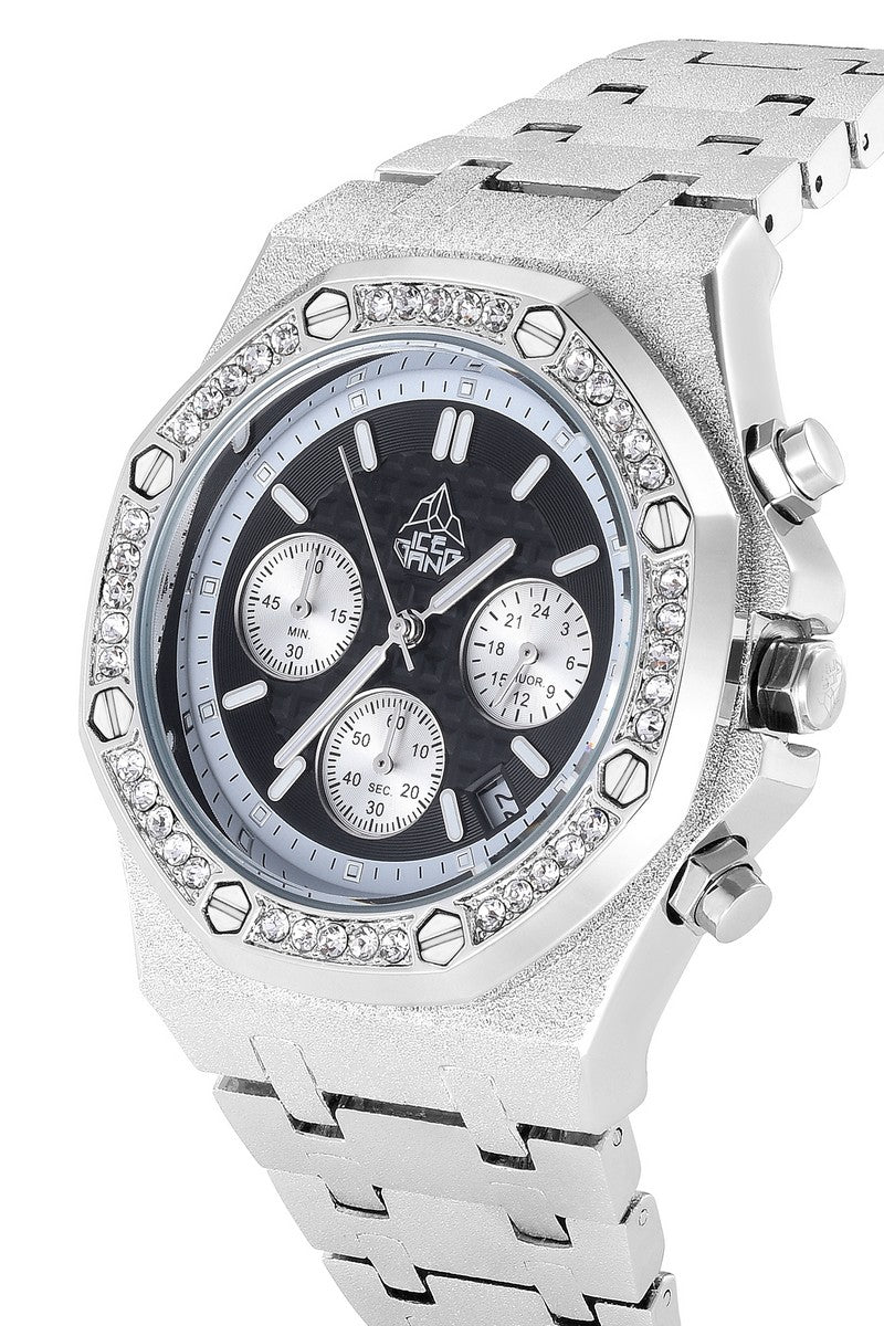 Iced Rainbow Link Watch