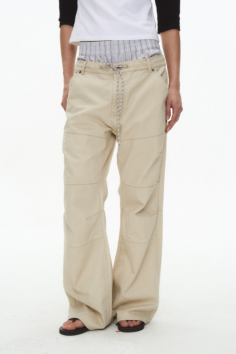Distressed Flared Cargo Pants