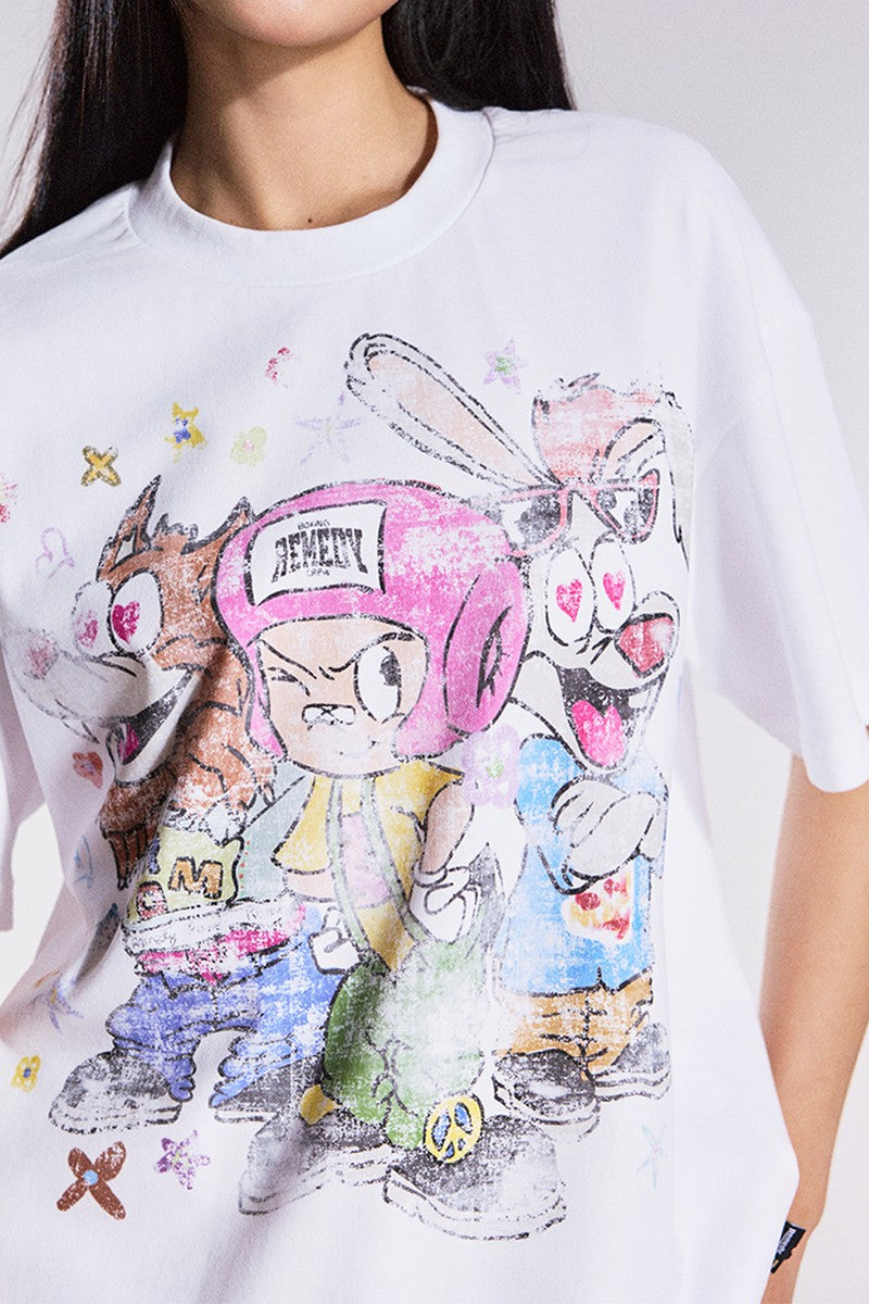Cartoon Trio Graphic Tee