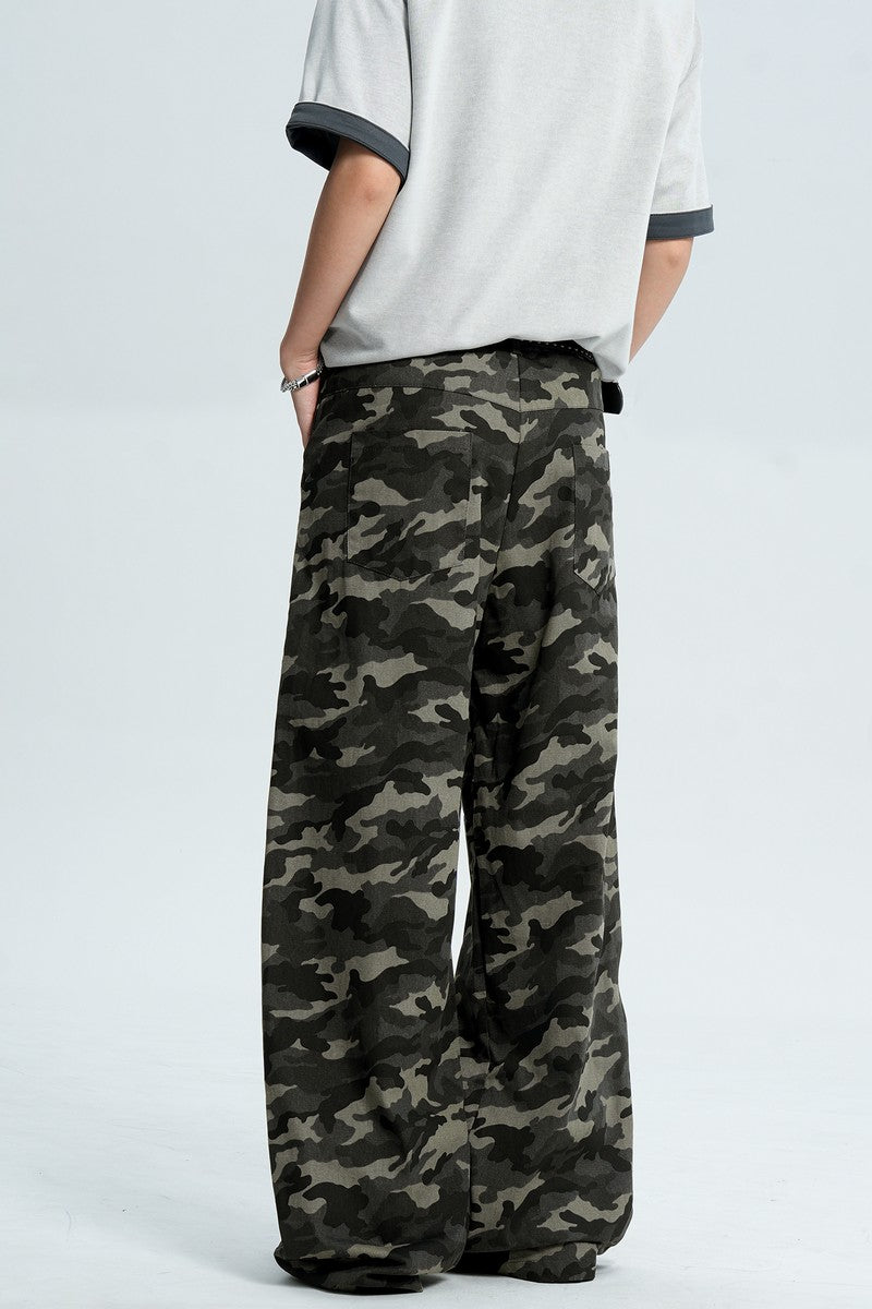 Camo Straight Leg Pants