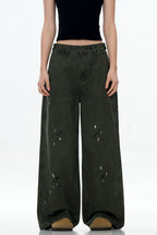 Paint Splatter Adjustable Cargo Pants