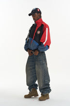 Raw Edge Panel Track Jacket