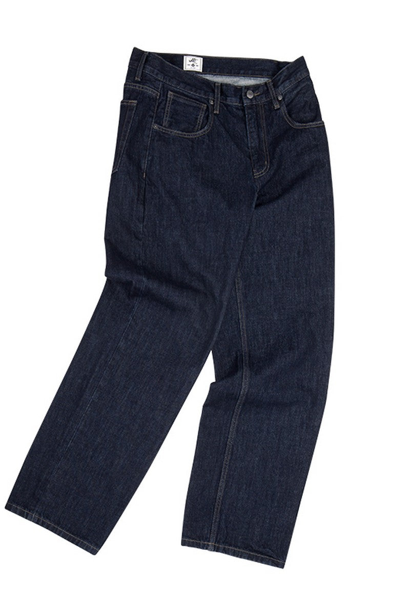 Raw Washed Straight Leg Jeans