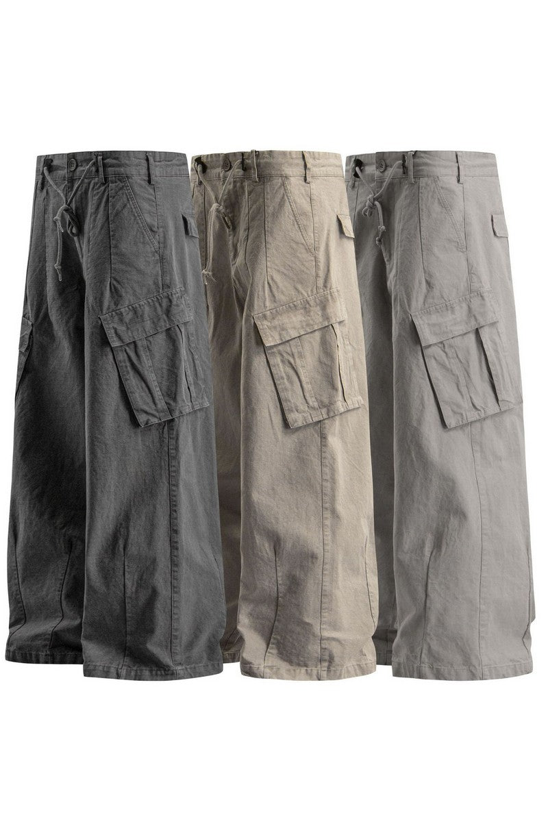 Washed Straight Work Pants