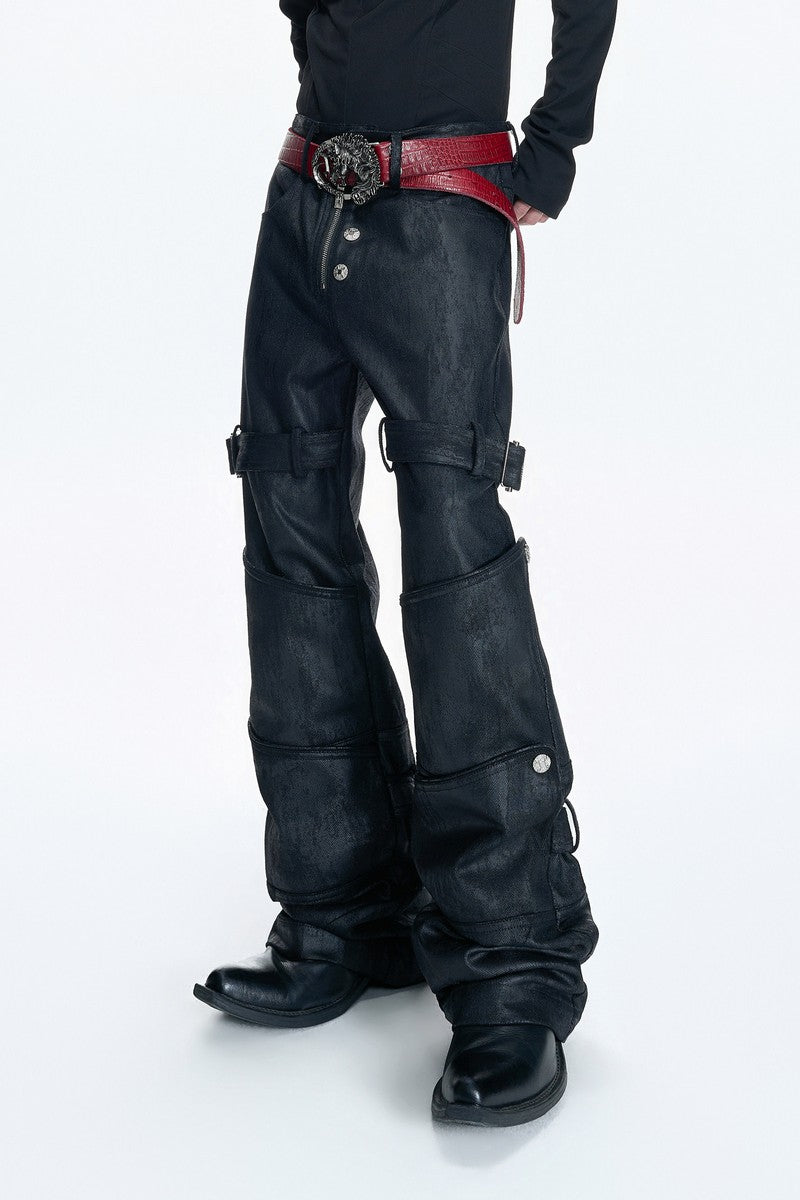 Waxed Coated Straight Jeans