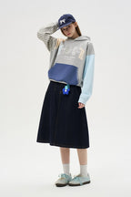 Striped Star Patch Hoodie