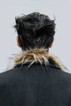 Fur Collar Wool Blazer Jacket