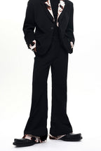 Cow Print Layered Flared Trousers